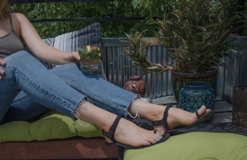 Svarta Sverige-xero Skor Jessie-kvinnors Casual Sandal