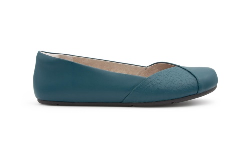 Phoenix Läder-dams Dressade Platta Teal Sverige-xero Skor