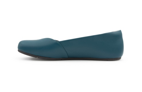 Phoenix Läder-dams Dressade Platta Teal Sverige-xero Skor