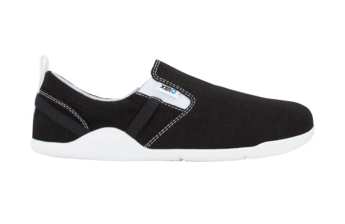 Sverige-xero Skor Svart Aptos-den Avslappnade Hampa Canvas Slip-on-herr