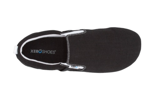 Sverige-xero Skor Svart Aptos-den Avslappnade Hampa Canvas Slip-on-herr